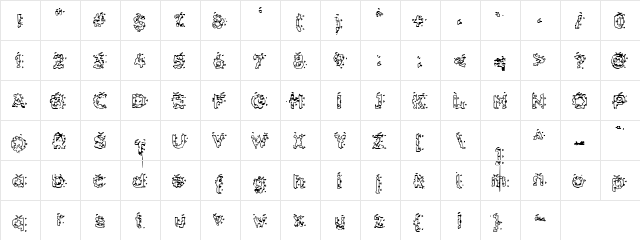 Poppl Regular  glyph index