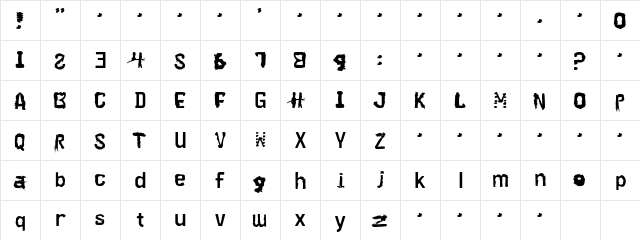 Sauertwiggo Regular  glyph index