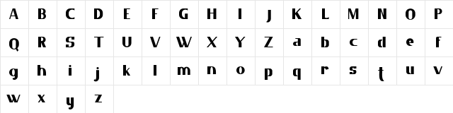 Agites FREE Regular  glyph index