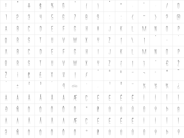 Alien League Gradient Regular  glyph index
