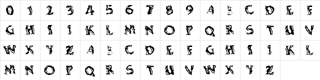 Shaking Salsa Regular  glyph index