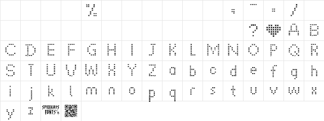 CROSS STITCH Regular  glyph index
