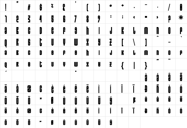 Do not eat this Fat Regular  glyph index