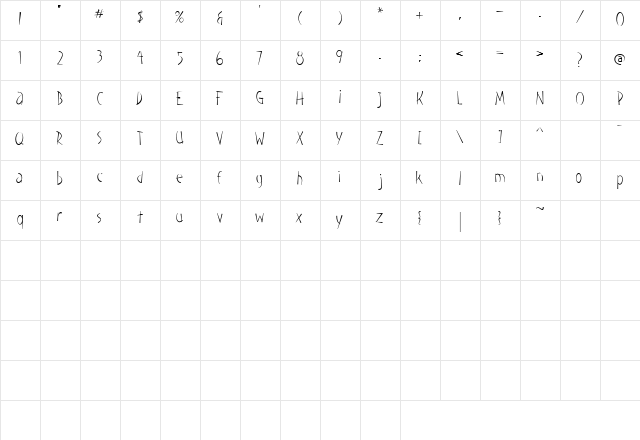 LD Heighten Regular  glyph index