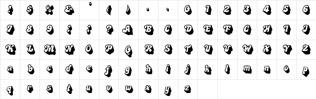 FlowerChildSSK Bold  glyph index