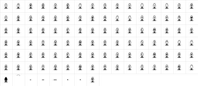 Xmas Lights (BRK) Regular  glyph index