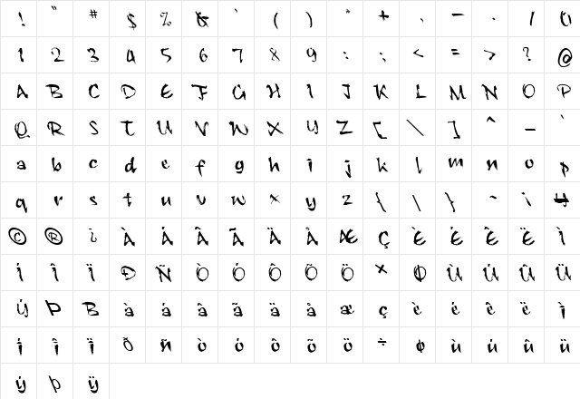 FZ HAND 26 LEFTY Normal  glyph index