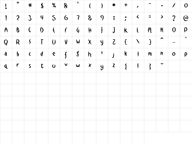 CK Indigo Regular  glyph index