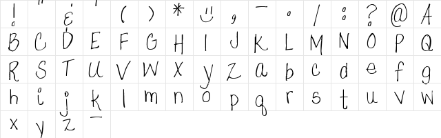 Pea Tammi Regular  glyph index