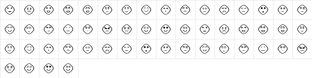 Another Faces St Regular  glyph index