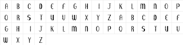 KR Filled With Flowers Regular  glyph index