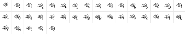 KR Lil Angel Regular  glyph index