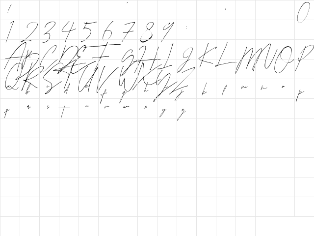 Juliette Regular  glyph index