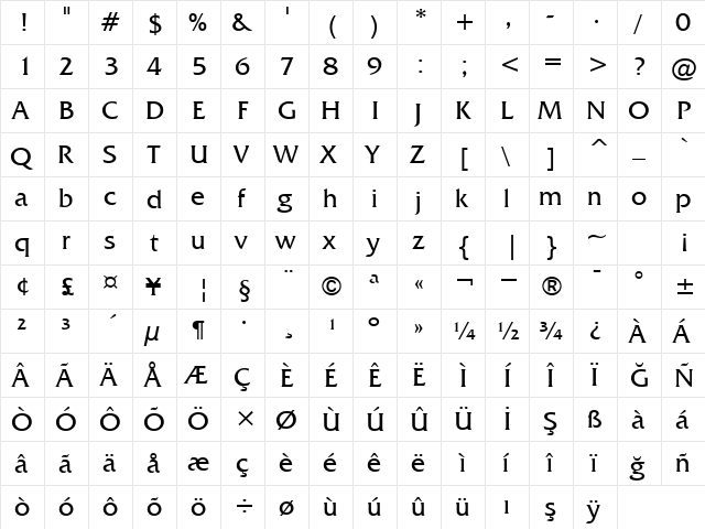 00273 Regular  glyph index