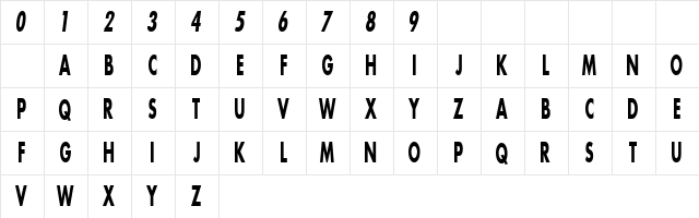 NFL Steelers Regular  glyph index