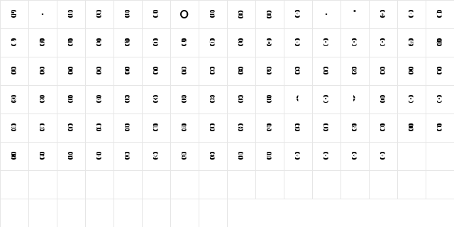 Mister Dope Regular  glyph index