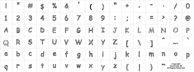 BeerGlass Regular  glyph index