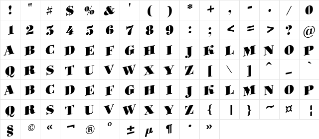a_BodoniOrtoTitulSpUp Black  glyph index