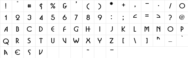 Silastic Regular  glyph index