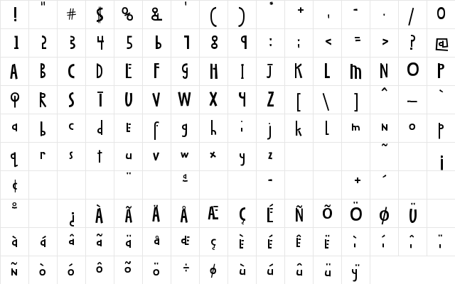 Qbox Regular  glyph index