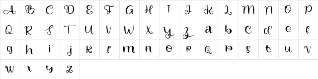 Christmas Wish Regular  glyph index