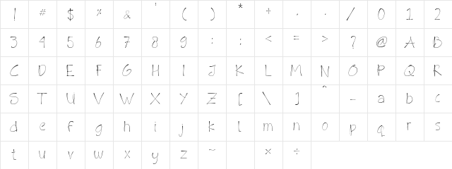 Fly High Demo Regular  glyph index