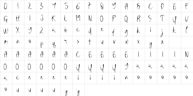 BadStrike Regular  glyph index