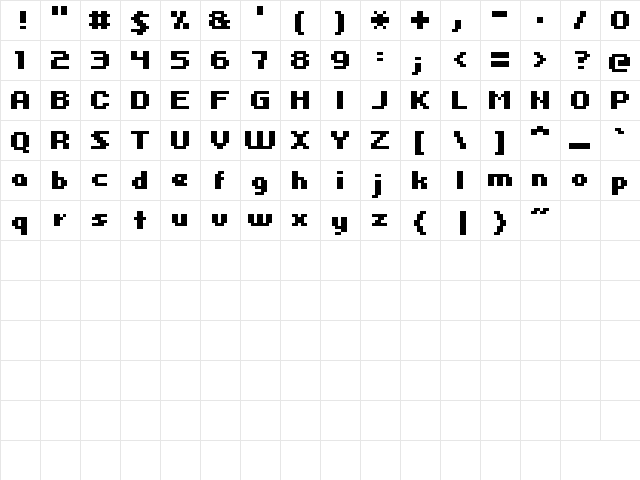 kroeger 06_64 Regular  glyph index