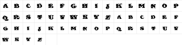 LHF Ohnimus Florid Regular  glyph index