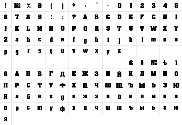 DG_Aachen Normal  glyph index