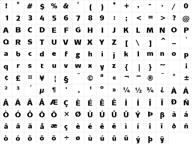 ITCMixage-Black Black  glyph index