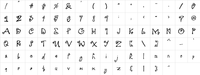 PC Square Loop Regular  glyph index