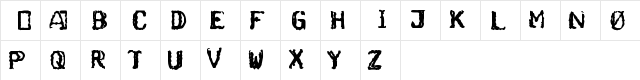 Ghettoblaster Regular  glyph index