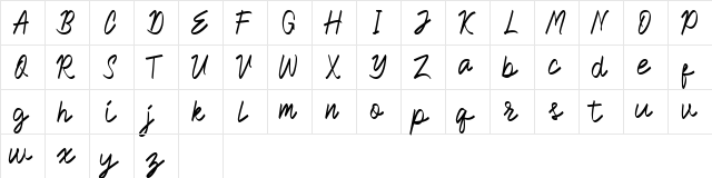 Royalman Regular  glyph index
