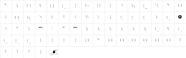 LHF Antique Shop Deco 1 Regular  glyph index