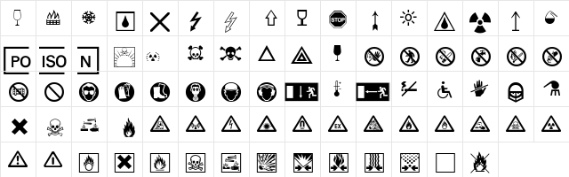 WarningLH-Pi Regular  glyph index