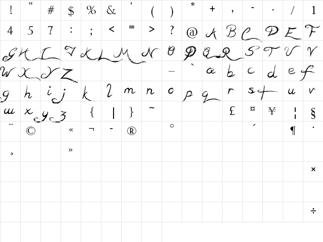 Teaser Houses Regular  glyph index