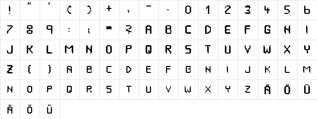 HOUSEPIPES Normal  glyph index