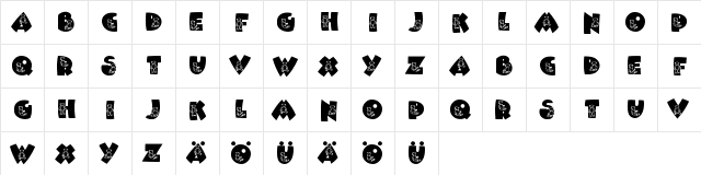 New Regular  glyph index