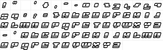 Face plant hollow 2 Italic  glyph index