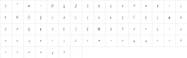 LemonadeHustler Regular  glyph index