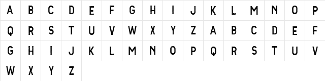 Vtks Sucess Regular  glyph index