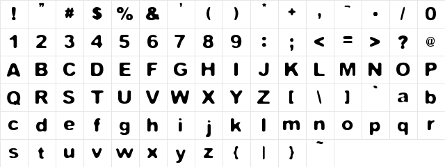 fStop Regular  glyph index