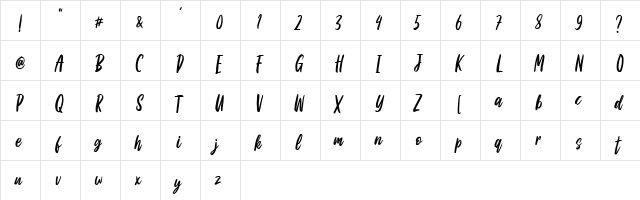 Apricat Regular  glyph index