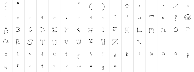 Play Girl Regular  glyph index