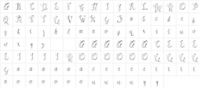 Sam Demo White Regular  glyph index