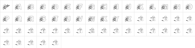 KGPUPS Regular  glyph index