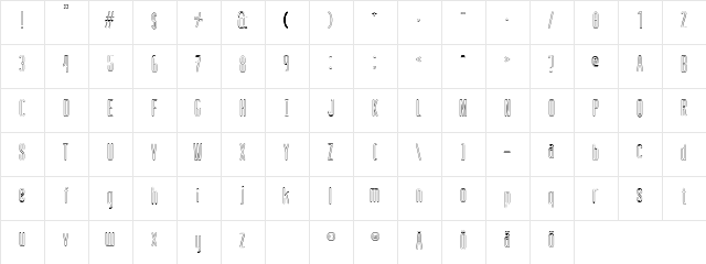 defatted milk Outline  glyph index