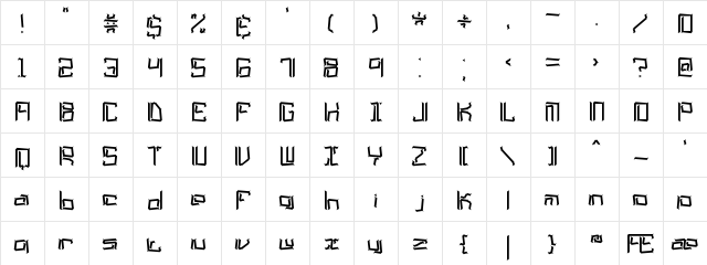 Lyneous BRK Normal  glyph index
