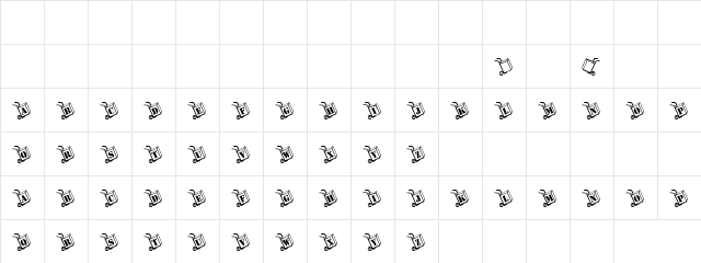 Filim City Regular  glyph index